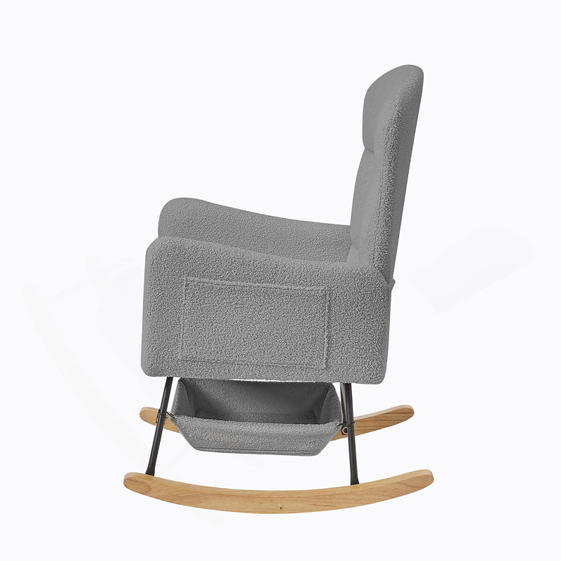 Grey Teddy Rocking Armchair