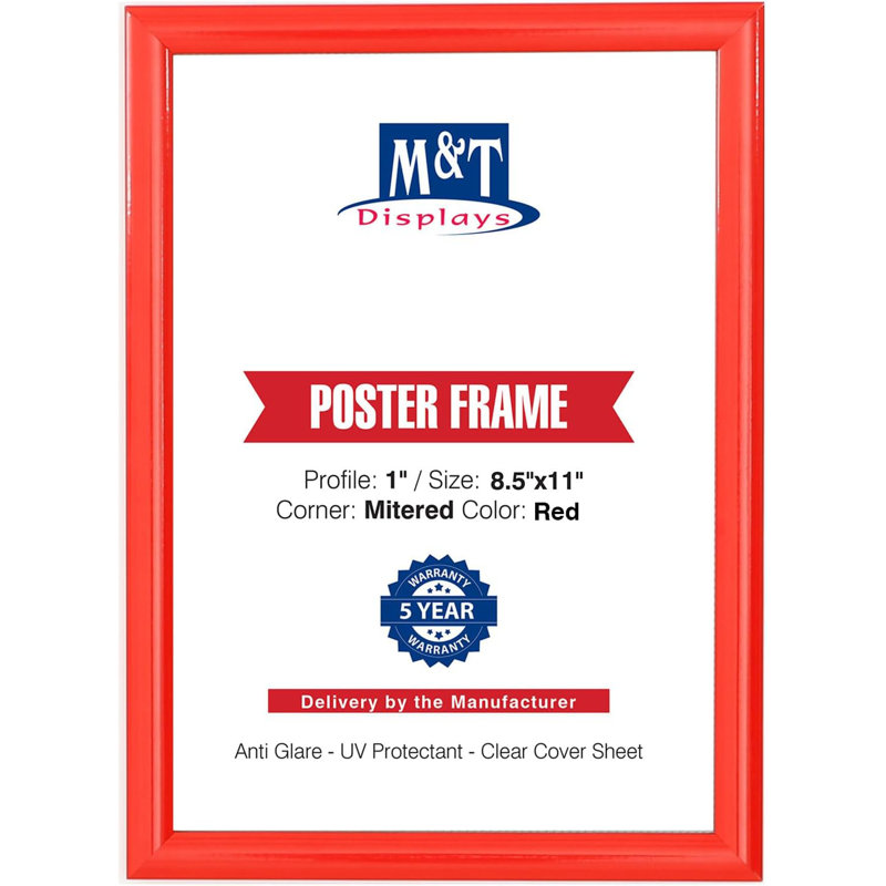 Cadre pour affiche M&T Affiche, taille de profil en aluminium, chargement frontal, fixation murale, photo, image, document, certificat, porte-affiche