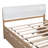 Modern Full Bed With Twin Trundle And 2 Drawers In White Gloss Appearance. Materials. Elegant Style. Space Concept. Simple Assembly Size Convenient Storage Oak-1067244776