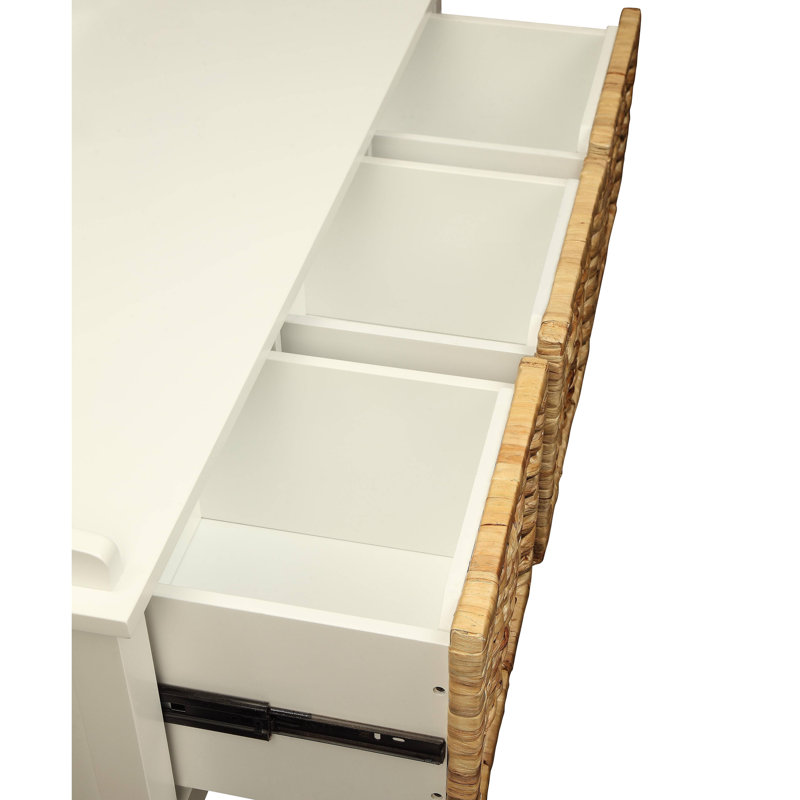 Banc en rotin avec rangement