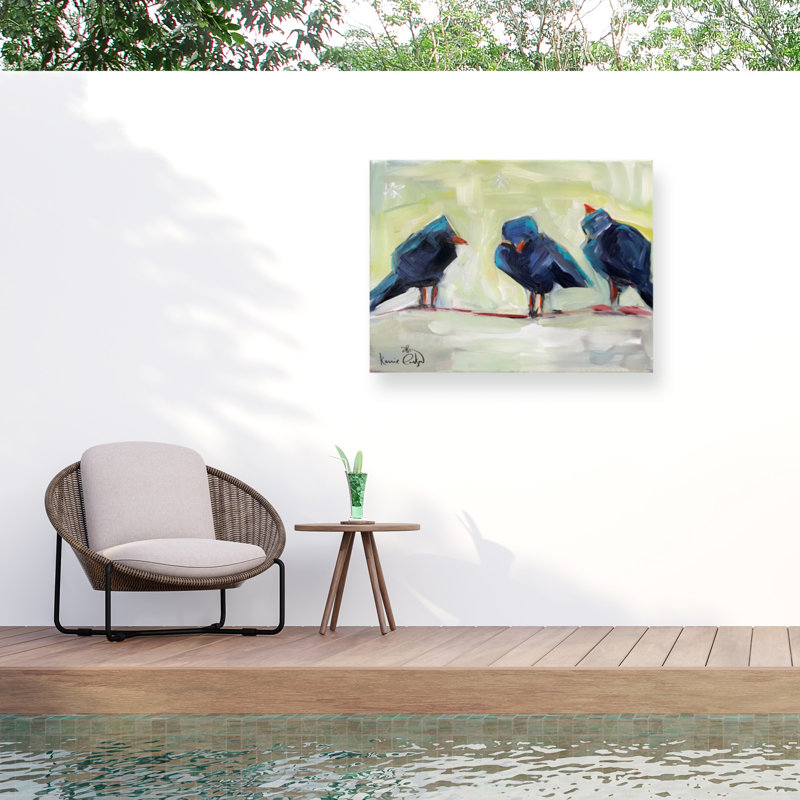 Toile d'extérieur Karrie Evenson Crows, H 14 po x l 19 po