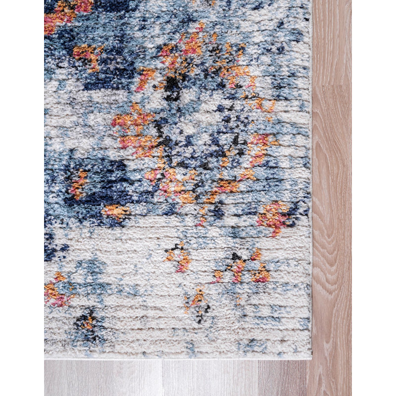 Tapis multicolore abstrait Victorville, Tapis de couloir 2 pi 2 po x 6 pi