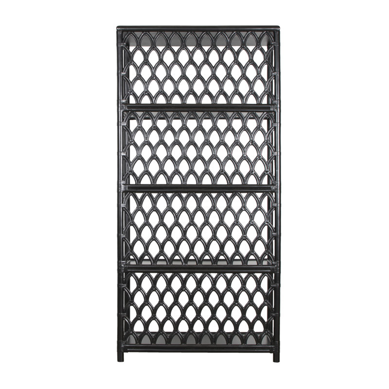 Casablanca Solid Wood Bookcase, Black
