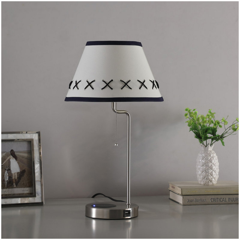 20-Inch Shelby Modern Craft Table Lamp w/ USB / Charging Station