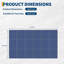 Rectangle Swimming Pool Safety Cover, Heavy-Duty Mesh Inground Pool Cover with Installation Kit, Child & Pet Proof, All-Weather Protection, 6.7m x 12.8m, Blue