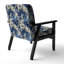 Chaise d'appoint florale Cobalt-6885847