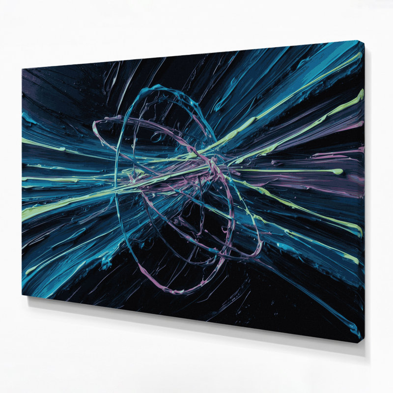 Art mural sur toile gris Sci Fi Atomic, H 8 po x l 10 po
