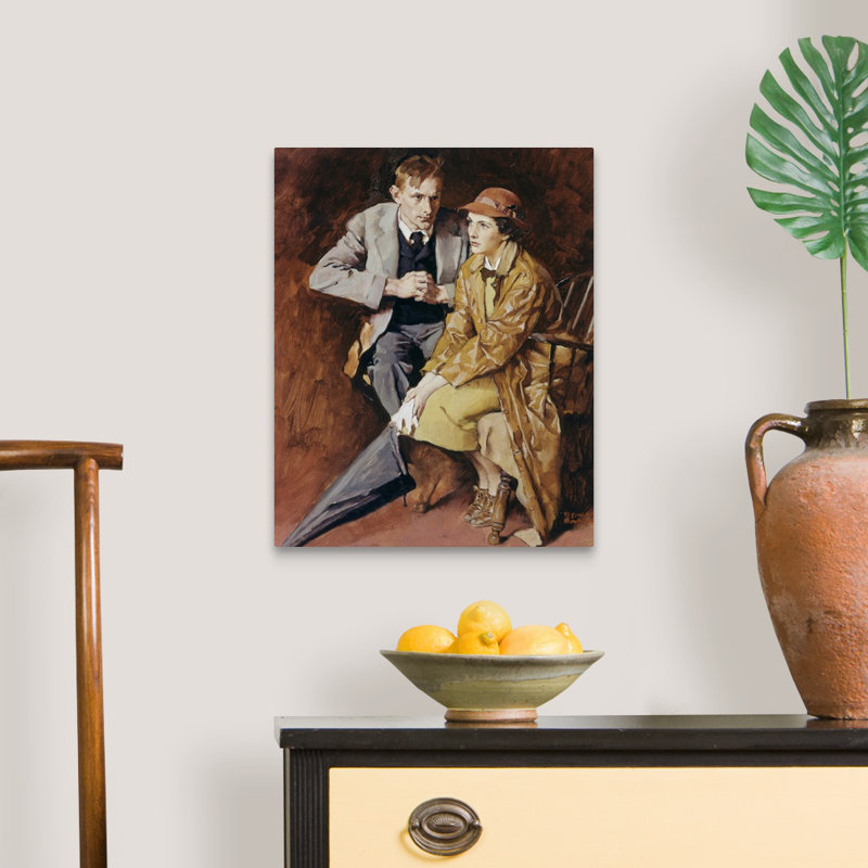 Norman Rockwell " Tides Of Memory - Study " by Norman Rockwell Oil Painting, 20" H x 16" W x 1.25" D, Wrapped Canvas