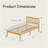 12"H Heavy-Duty Easy Assembly Solid Wood Bamboo Platform Bed Frame with Headboard-77977549