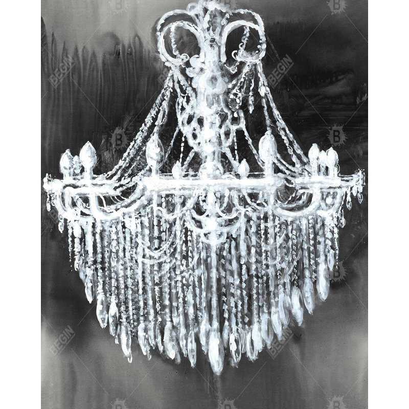 Big Glam Chandelier Print On Canvas
