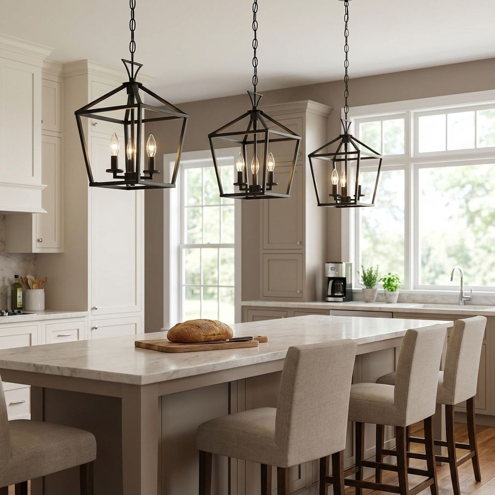 Hastings 3-Light Chandelier, Matte Black