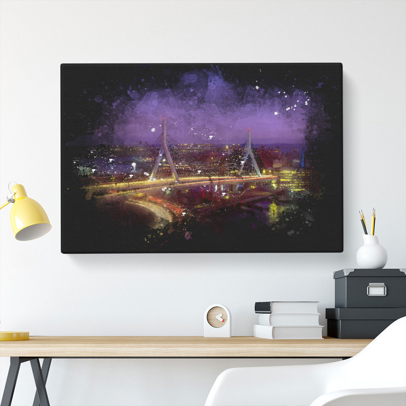 Massachusetts Boston Skyline - Wrapped Canvas, 35cm H x 50cm W x 3cm D
