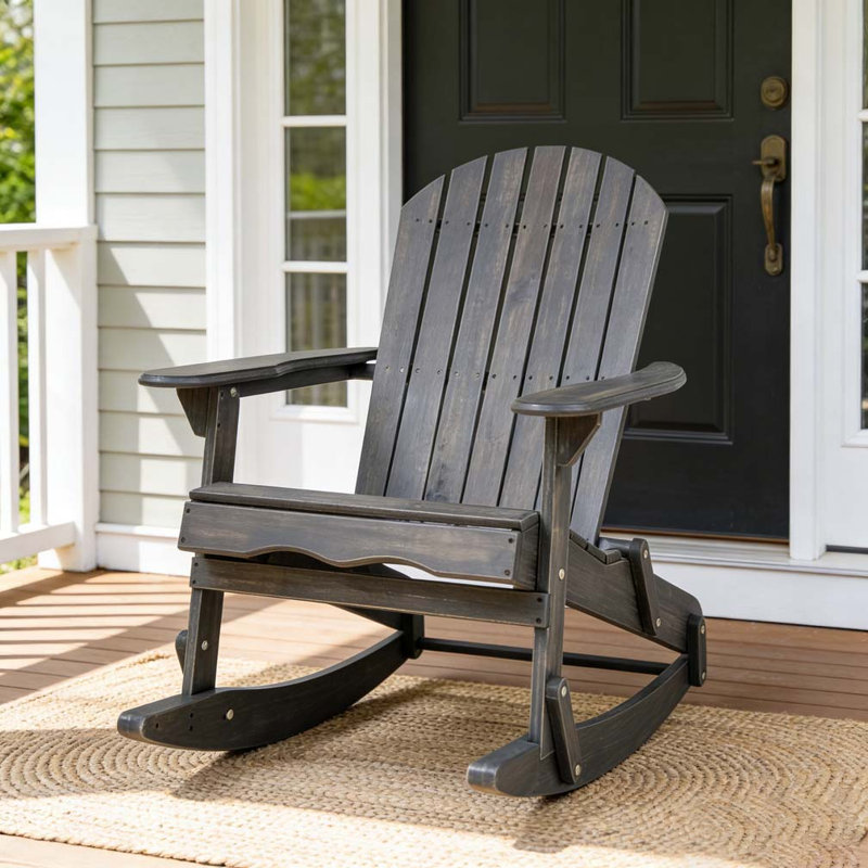 Chaise à bascule, Gris foncé