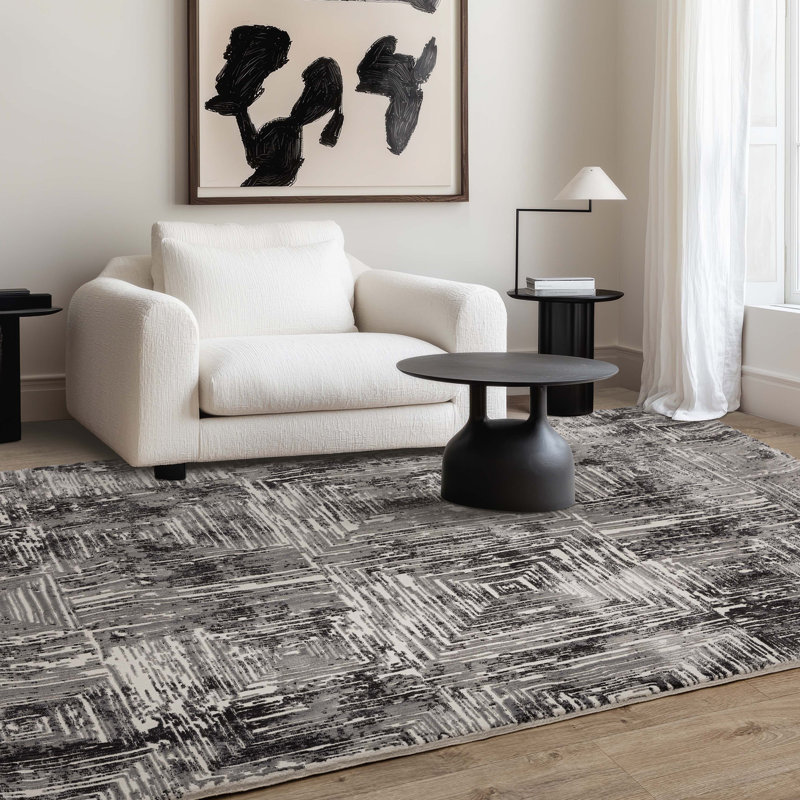 Brenetta Geometric Shapes Area Rug, Rectangle 120 x 170cm