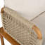 Fauteuil club d'extérieur en bois d'acacia et corde avec coussins (ensemble de 2 / MP2)