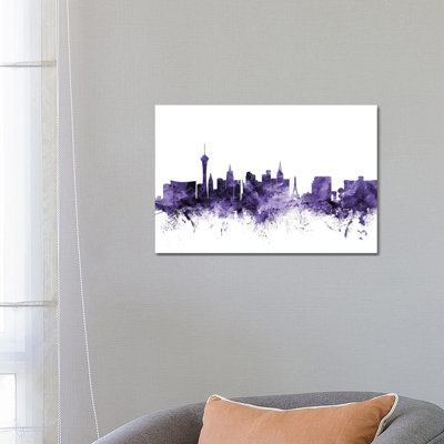 Las Vegas, Nevada Skyline by Michael Tompsett - Wrapped Canvas Painting
