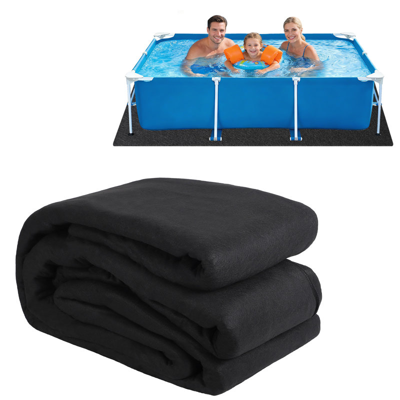 Tapis de piscine ovale robuste pour piscines hors terre, H 1 po x l 384 po x P 192 po