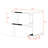 Kievon Mirrored Nightstand with Metal Handle, Wood Bedside Table with 2 Drawers-1658349299