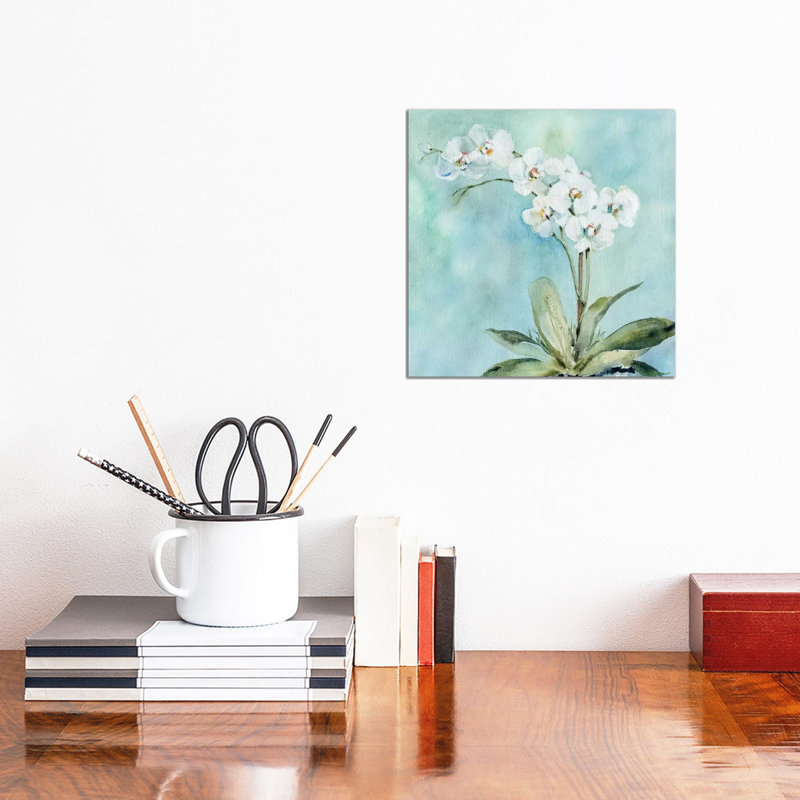 Orchidée ensoleillée par Carol Robinson-impression, Pas de tapis, Toile tendue, H 12 po x l 12 po x P 1,5 po