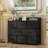 TV Stand with 8 Fabric Drawers & LED Lighting-150144919