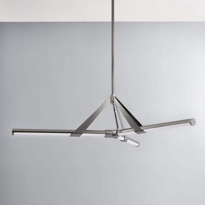 JONAS 3 LIGHT CHANDELIER, Aged Brass, 10" H x 46" W x 46" D