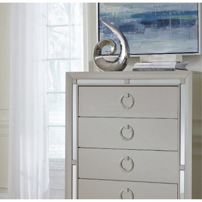 Commode argentée CHLOE GEMSTONE