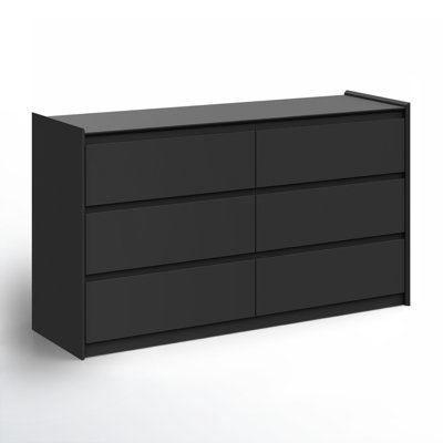 Commode double moderne avec tiroir noir