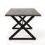 Table de salle à manger d'extérieur en aluminium avec structure en acier