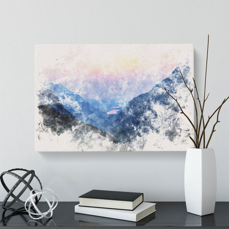 Sunset In Snowdonia In Wales - Wrapped Canvas, 40cm H x 60cm W x 3cm D