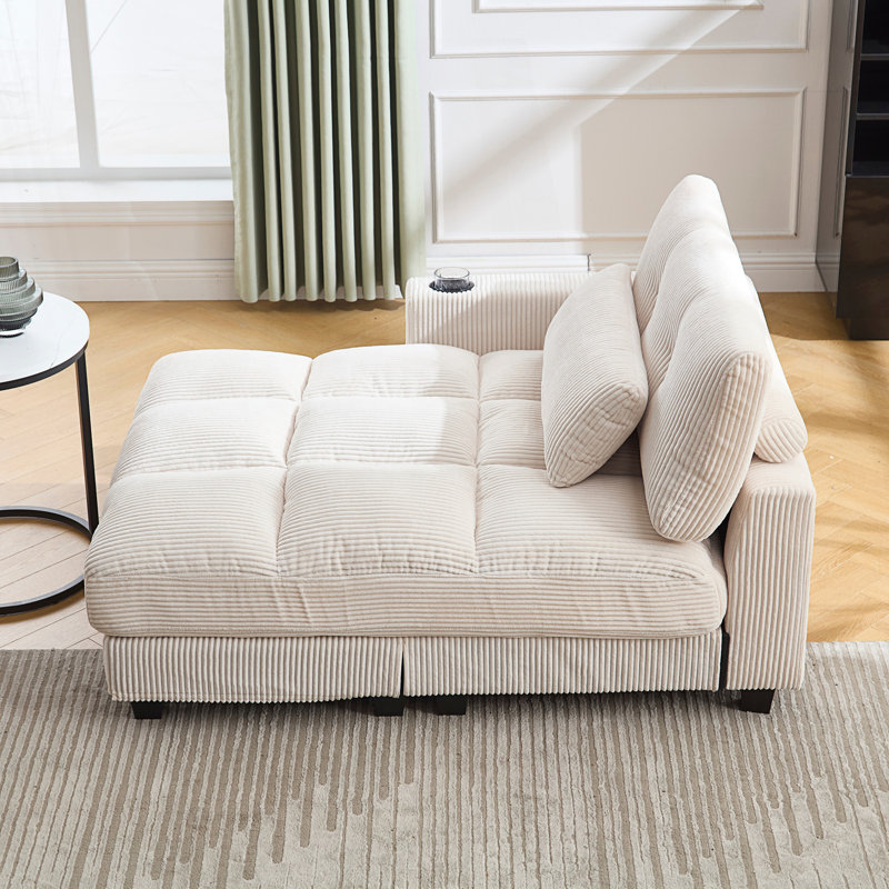 Méridienne surdimensionnée, canapé-lit, canapé Cozy Cloud, Beige