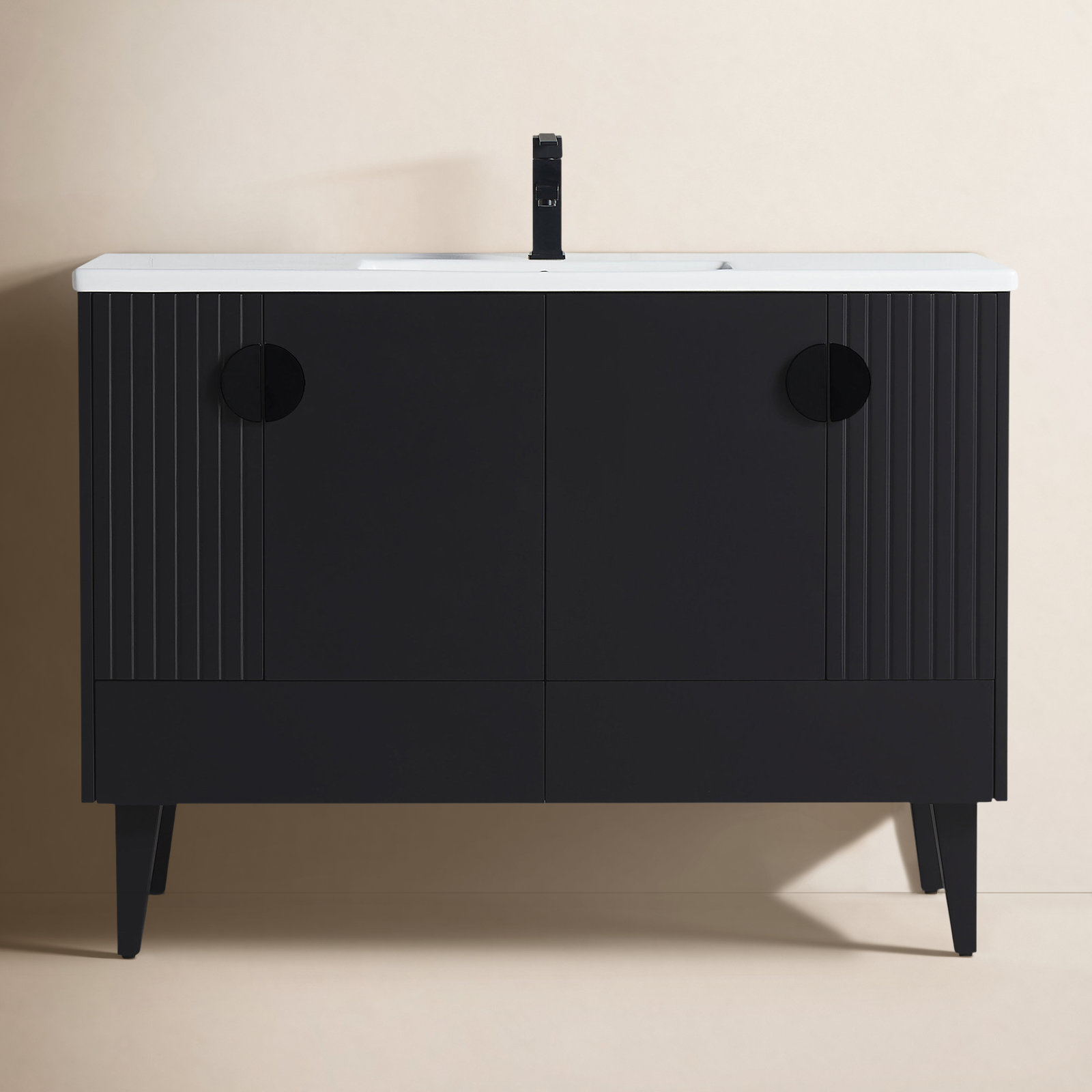 Saimah 48'' Single Bathroom Vanity, Black, Black