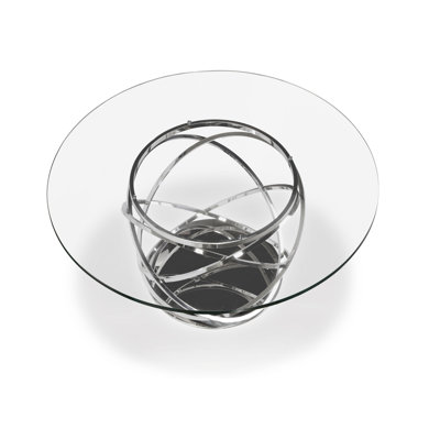 Potvin Round Glass Top Dining Table