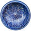 Assiette décorative en céramique mauresque en bleu / blanc antique