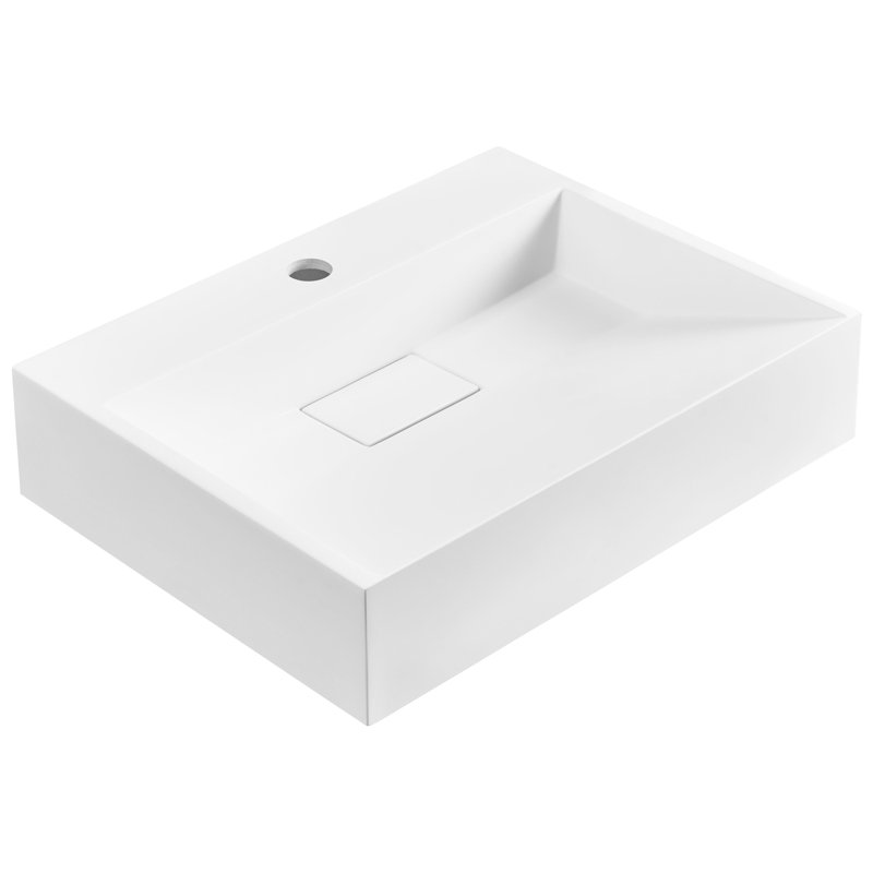 Wall Hung Basin QUENKO, White, 500cm H x 380cm W x 120cm D, 1