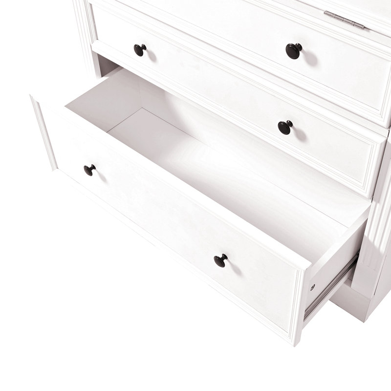 Armoire de rangement autoportante pour cuisine, armoire multifonctionnelle à 3 tiroirs, tablettes réglables et prise de courant pour la salle à manger et le salon