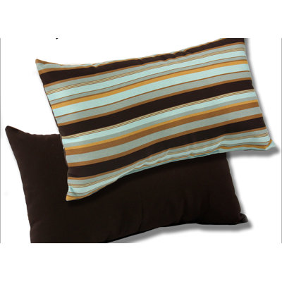 Striped Sunbrella® Outdoor Reversible Throw Pillow