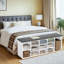 Banc de rangement pour 13 paires de chaussures avec tablettes réglables