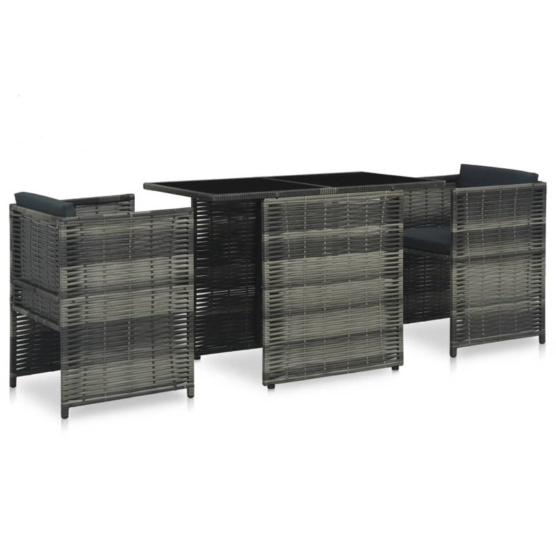 Reybold Rectangular 2 - Person Bistro Set with Cushions