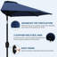 Parasol de marché demi-rond 9 pi avec levier à manivelle et inclinaison à bouton-poussoir en bleu marine 9 pi-1759677700