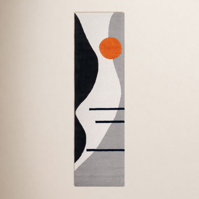 Felipe Handmade Wool Gray/Black Rug