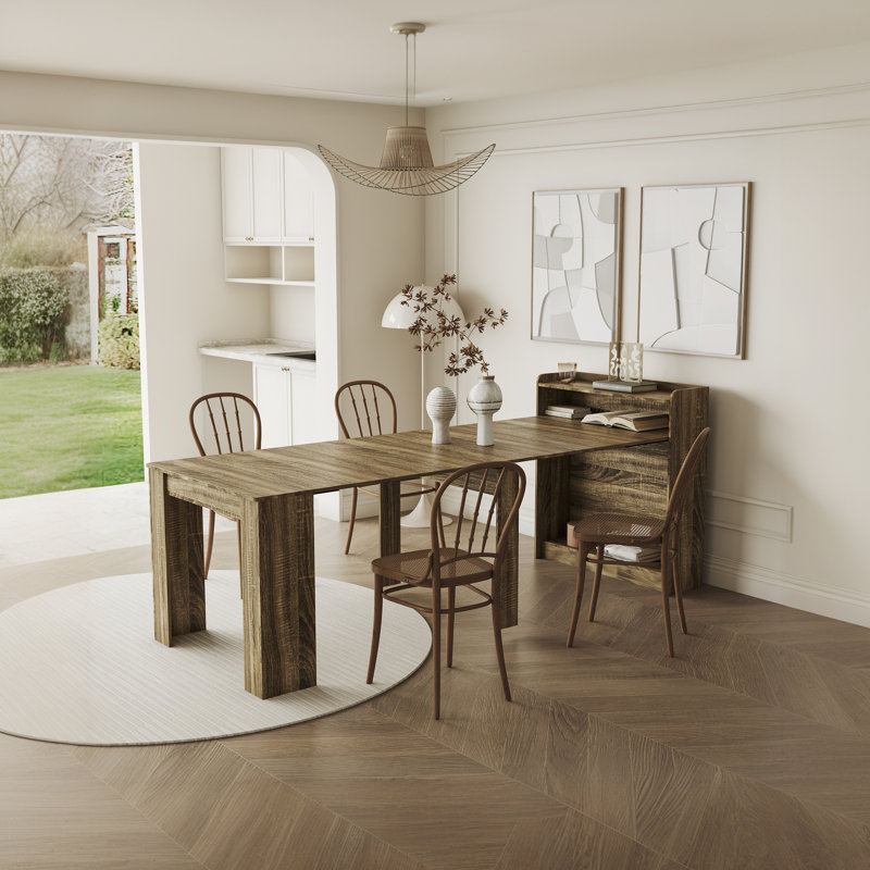 Modern Extendable Dining Table With Storage