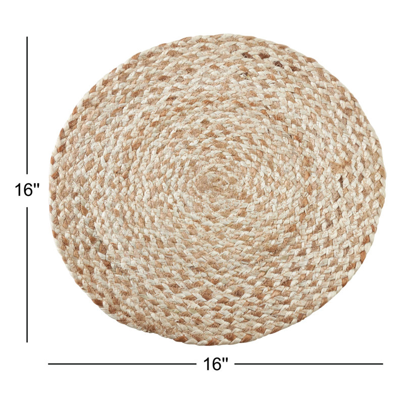 Napperon en jute tissé 16 po Valia, Naturel