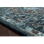 Tapis bleu sarcelle / doré en laine crocheté à la main Eduarda-953146560