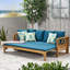 Lit de jour Rustic Long Beach, matériau de bois, matériau de coussin d'eau avec éléments, bois, tissus de siège