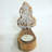 Natural Wood Candle Stand Handcrafted 4.3X2.2 Holder with Smooth Stain Polish-(Pack Of-4)-230350006
