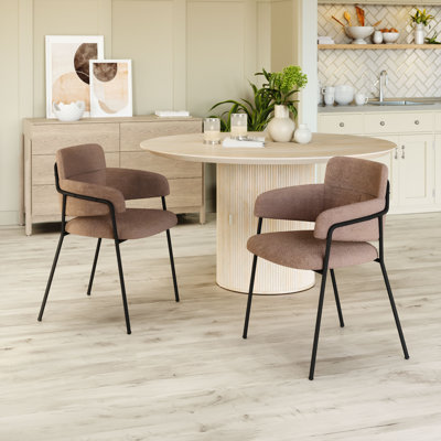 Ensemble de chaises de salle à manger Josephine (ensemble de 2) brun