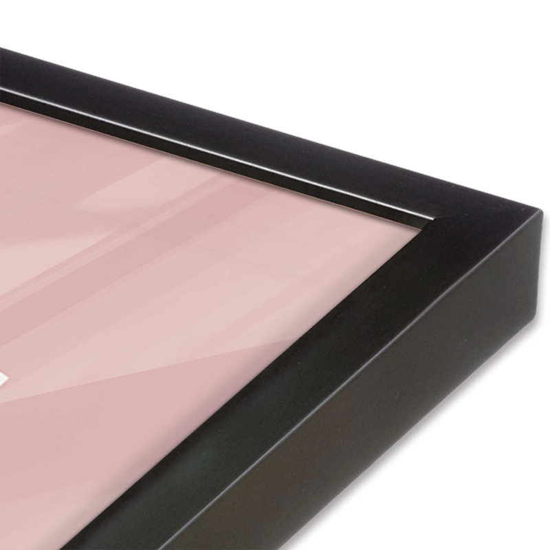 Impression sur roulettes rose Bauhaus Flow II, Reproduction encadrée sans passe-partout, Zinc patiné