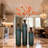 Large Floor Metal Vase (Set of 3), Handcrafted Firing & Twilight Glaze Finish, Distressed Tall Decorative Vases-1290869986