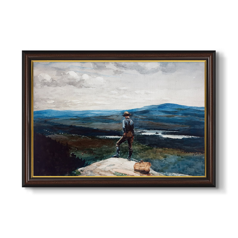 The Ranger, Adirondacks, 1882 - Winslow Homer - Toile encadrée sur mesure, 20x28 INNER SIZE, Framed Canvas, Noyer doré