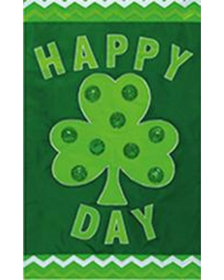 Drapeau de jardin Dowitcher Happy Shamrock Day